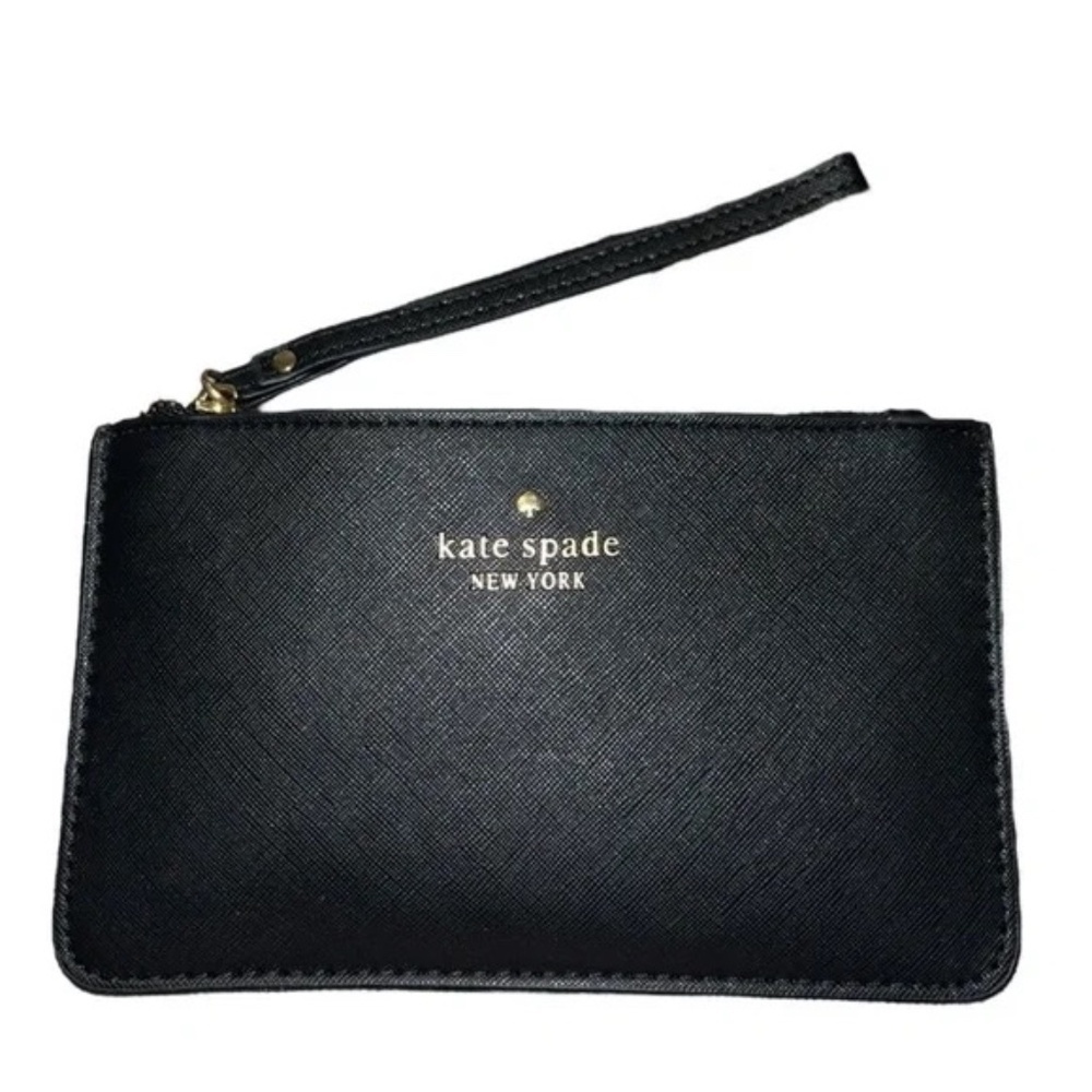 Kate Spade Black Leather Wristlet